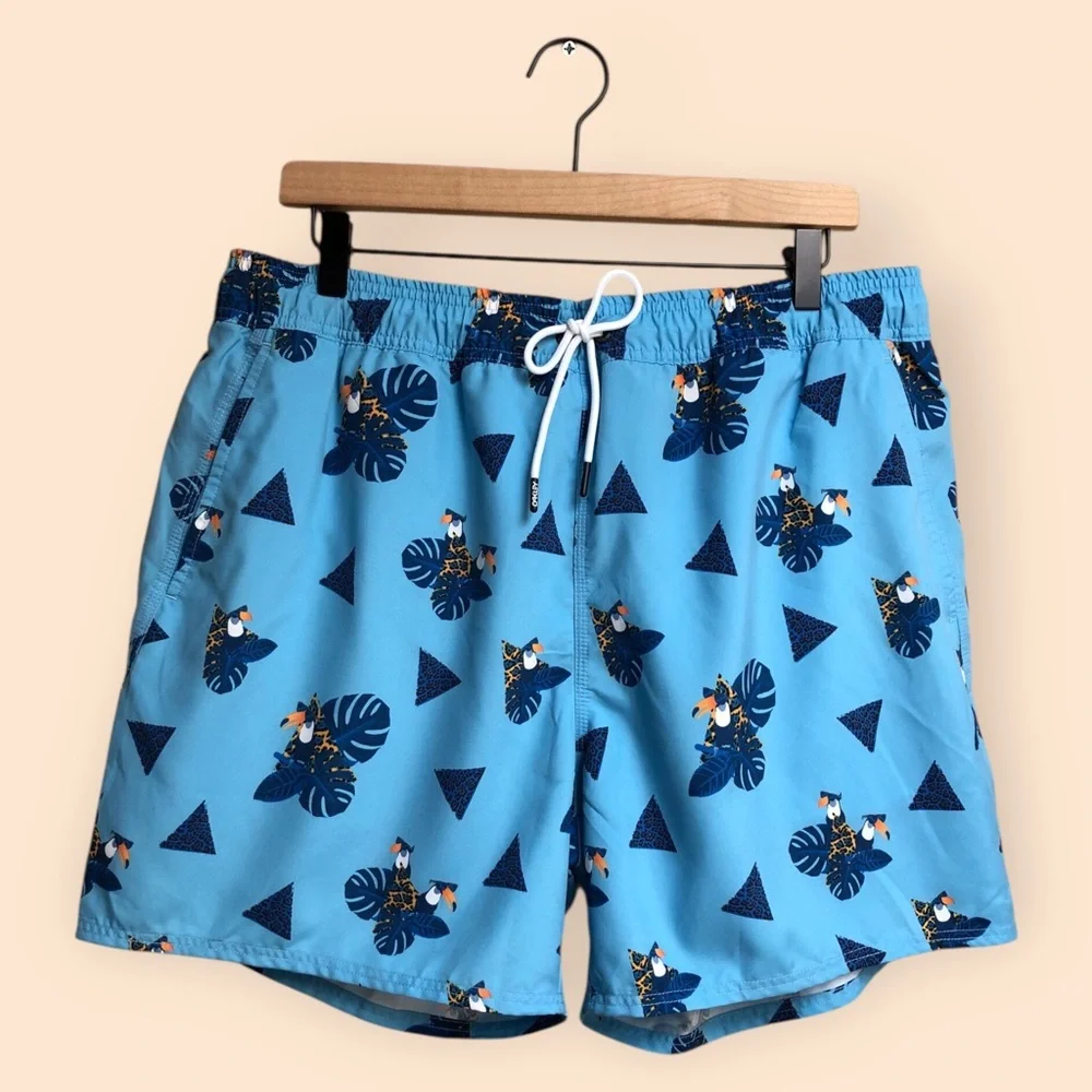 Oakley NWT MENS Toucan Tropics 16” Beach Shorts Blue Active Swim MENS Large